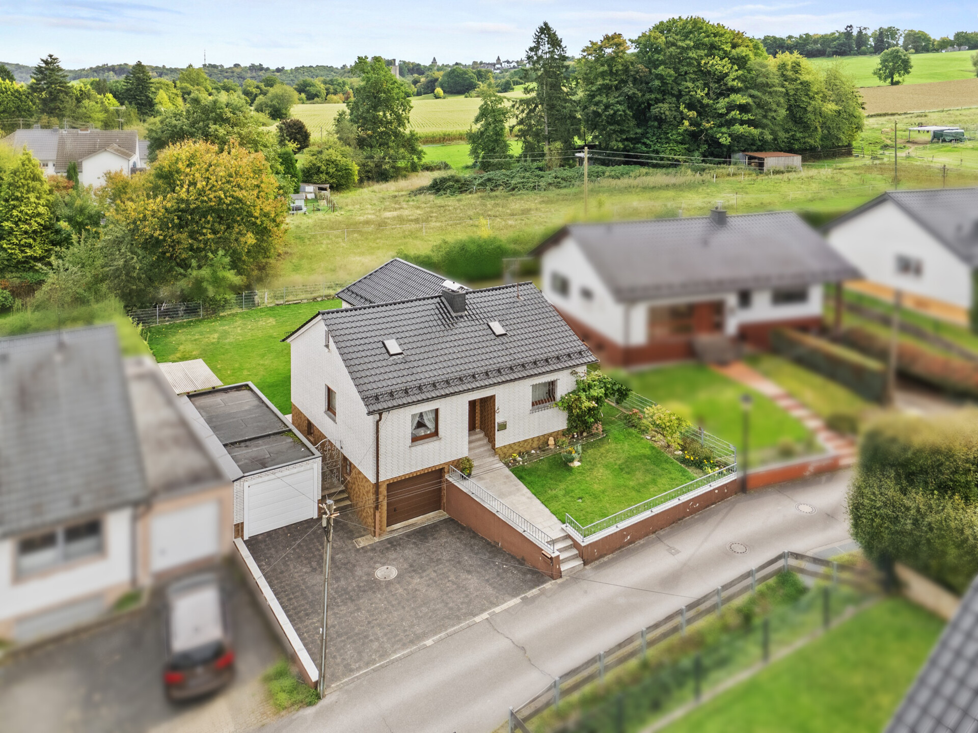 Vogelperspektive Straße