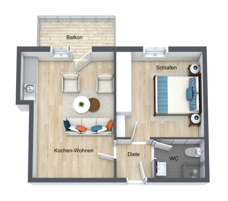 Gemütliche 2-Zimmer-Wohnung mit Balkon, Stellplatz und traumhaftem Ausblick  #4