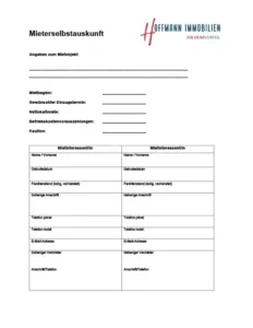 Mieterselbstauskunft